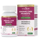 Vaginální probiotika pro ženy Balance s prebiotiky - 60 Miliardy CFU pro zápach, kvasinky a trávení - Brusinky pro močový trakt a hormonální rovnováhu - Vegan & Non- GMO 124; 90 Kapsle