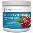 Dr. Berg Nulový cukr Hydratace Keto Electrolyte Powder - Vylepšený w / 1000 mg kalium & Real Pink Himalayan Salt (NENÍ stolní sůl) - Granátová a třešňová hydratační nápojová nápojová přísada - 50 Služeb
