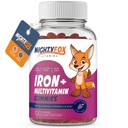 Iron Gummy Vitamíny pro děti & dospívající - Tapioka based - Nejlepší Ochutnávání - Non- GMO - Gluten Free - Vegan - Žvýkací doplněk železa w / vitamín A, C, B3, B5, B6, B12, kyselina listová, biotin & zinek 100ct