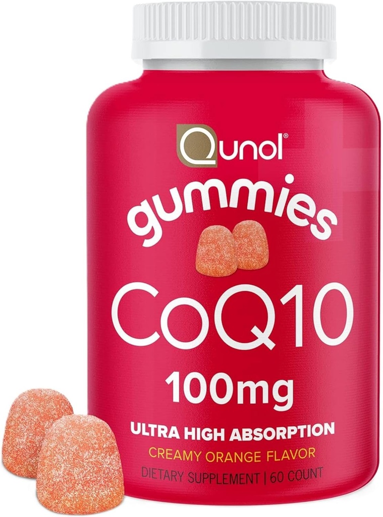 Qunol CoQ10 Gummies by Qunol, 100 mg, Delicious Gummy doplňky, Pomáhá podporovat srdeční zdraví, 60 ct
