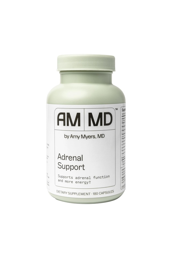 Amy Myers MD Adrenal Support - Adaptogenní Herb dodatek s Ashwagandha, Riboflavin, Vitamin B6 & Více - Gluten- Free, Non- Dairy & Non- Soy - 180 Kapsle