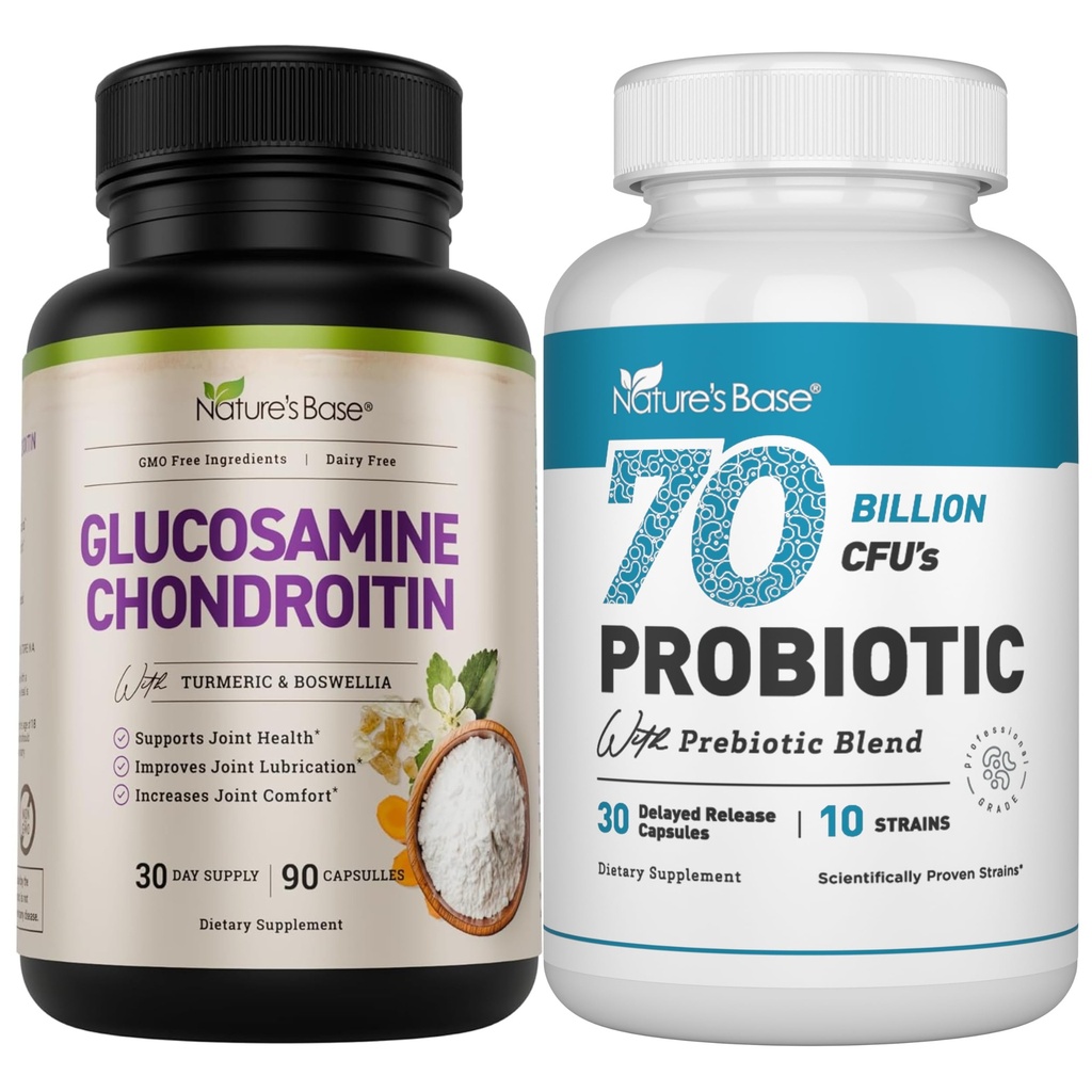 Přírodní báze Glucosamine Chondroitin + Probiotika 70 miliard CFU