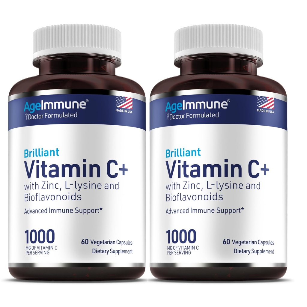 Vitamin C 1000mg Komplex s L- Lysin 500mg, zink Gluconate 12mg, Bioflavonoidy 300mg. Lékař dávkované Magnesium Stearate zdarma doplňky pro podporu zdravého imunitního systému.