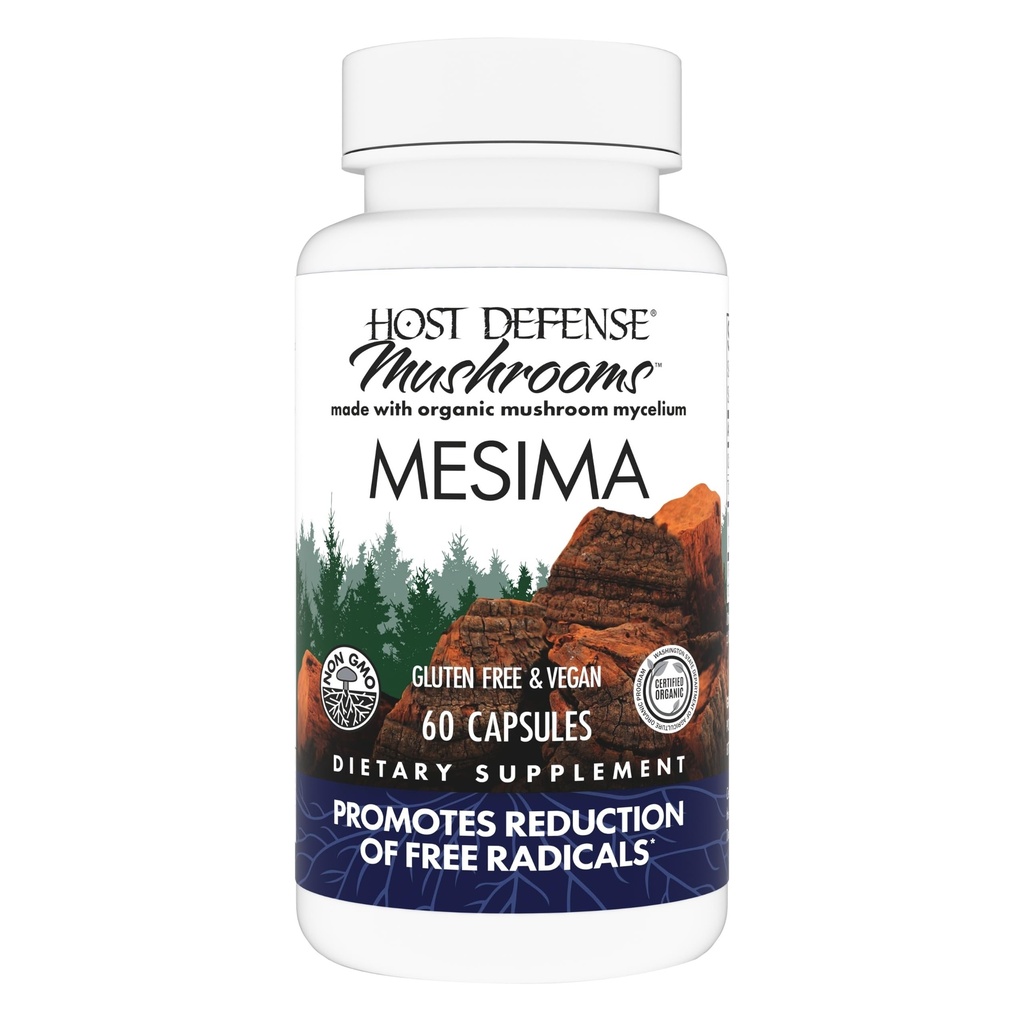 Hostitelská obrana Mesima Kapsle - Herbal Antioxidant Activity & Imunity System Supplement - Houbový dodatek pro podporu vyvážená imunitní odpověď - 60 Kapsle (30 Služeb) *