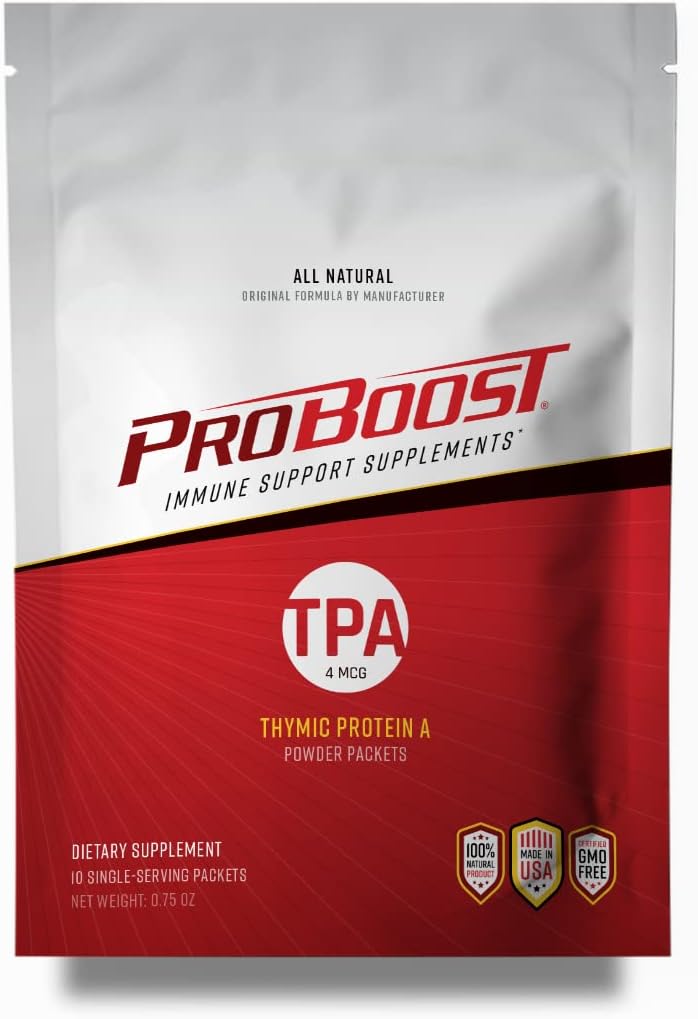 Thymic Protein A Powder Packets (4 McG TPA) - Dodatek pro podporu imunitního systému - Všechny přírodní, Non- GMO Formule - 10 Packets