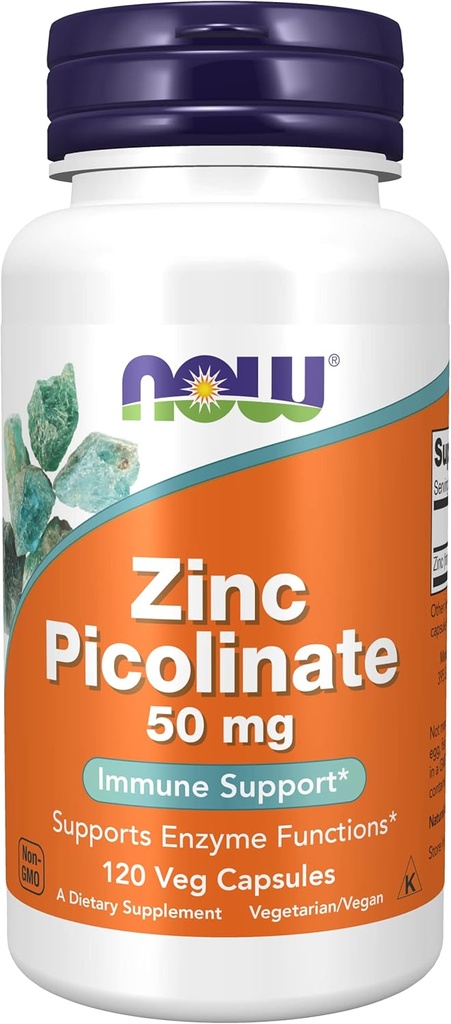 Nyní Foods Zinek Pikolinát, 120 caps 50mg (2- Pack)