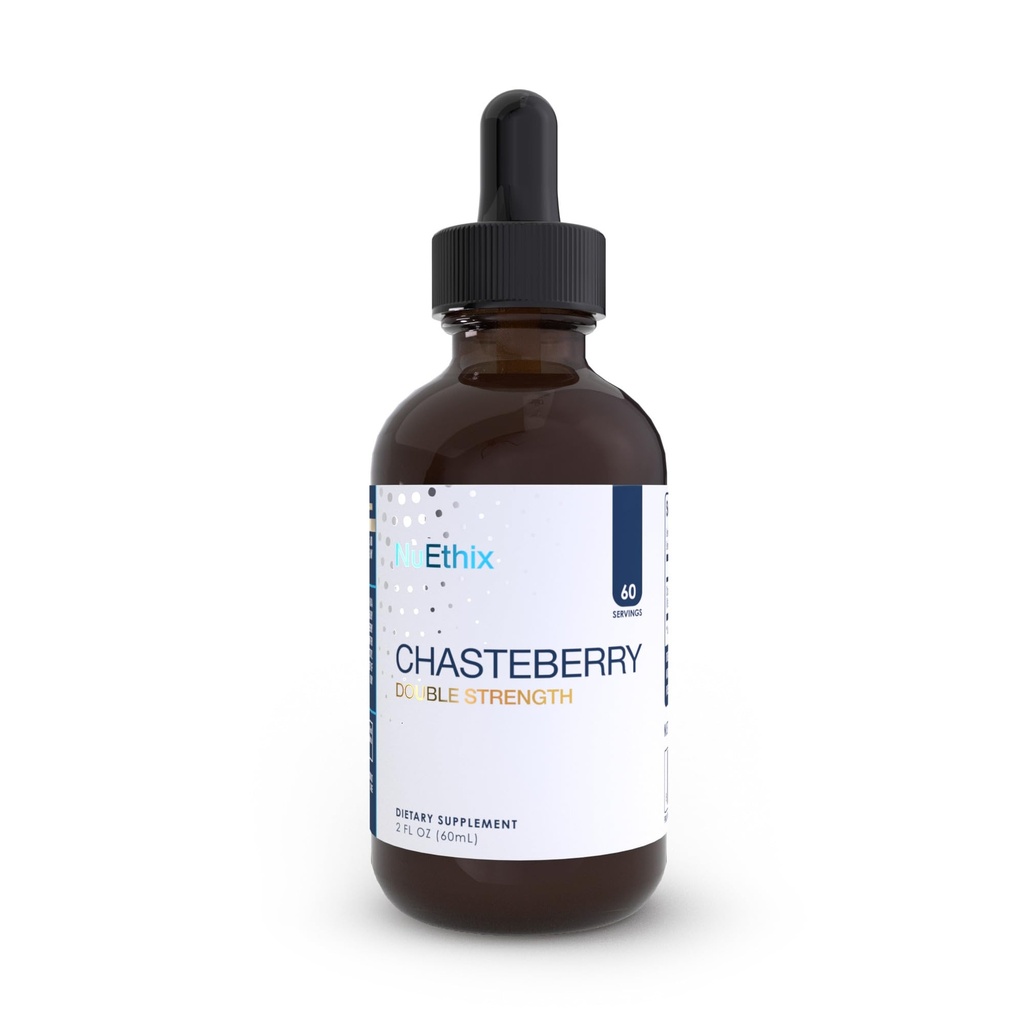 NuEthix Restructions Chasteberry Double Strength 50mg, může pomoci vyvážení estrogenu Dominance a může pomoci podpořit menstruační cyklus, 60 Služeb