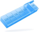 Barhon Pill Organizátor Velký, Týdenní medicína Pill Pořadatelé, 7 denní pilulky Box Pouzdro Cestování pro velké vitamíny doplňky Fish Oil, modrá