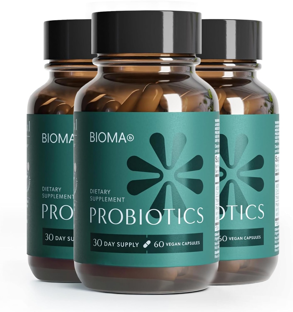 Bioma Probiotika - Stravovací zdraví Probiotika - Gut podpora pro muže a ženy s Xylooligosacharidy, Tributyrin & Bifidobacterium - Vegan & gluten zdarma - 180 Delayed- uvolnění kapsle (90- Day Supply)
