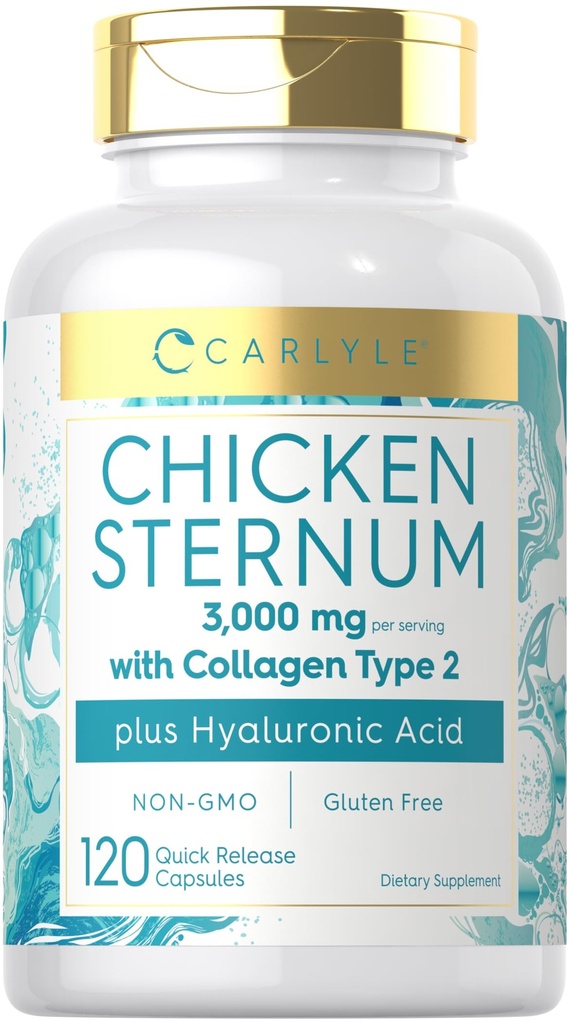 Karlyle Kuřecí Sternum Cartilage Collagen Kapsle 124; Typ II 3000mg Př