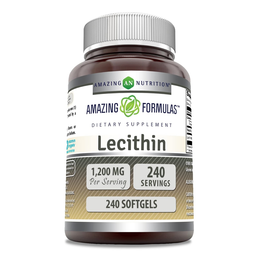 Amazing Applicas Lecithin 1200 Mg CLAS124; Software Supplement CLAS124; Non-GMO CLAS124; Gluten- Free CLAS124; Made in USA (1 balení 124; 240 Počet)