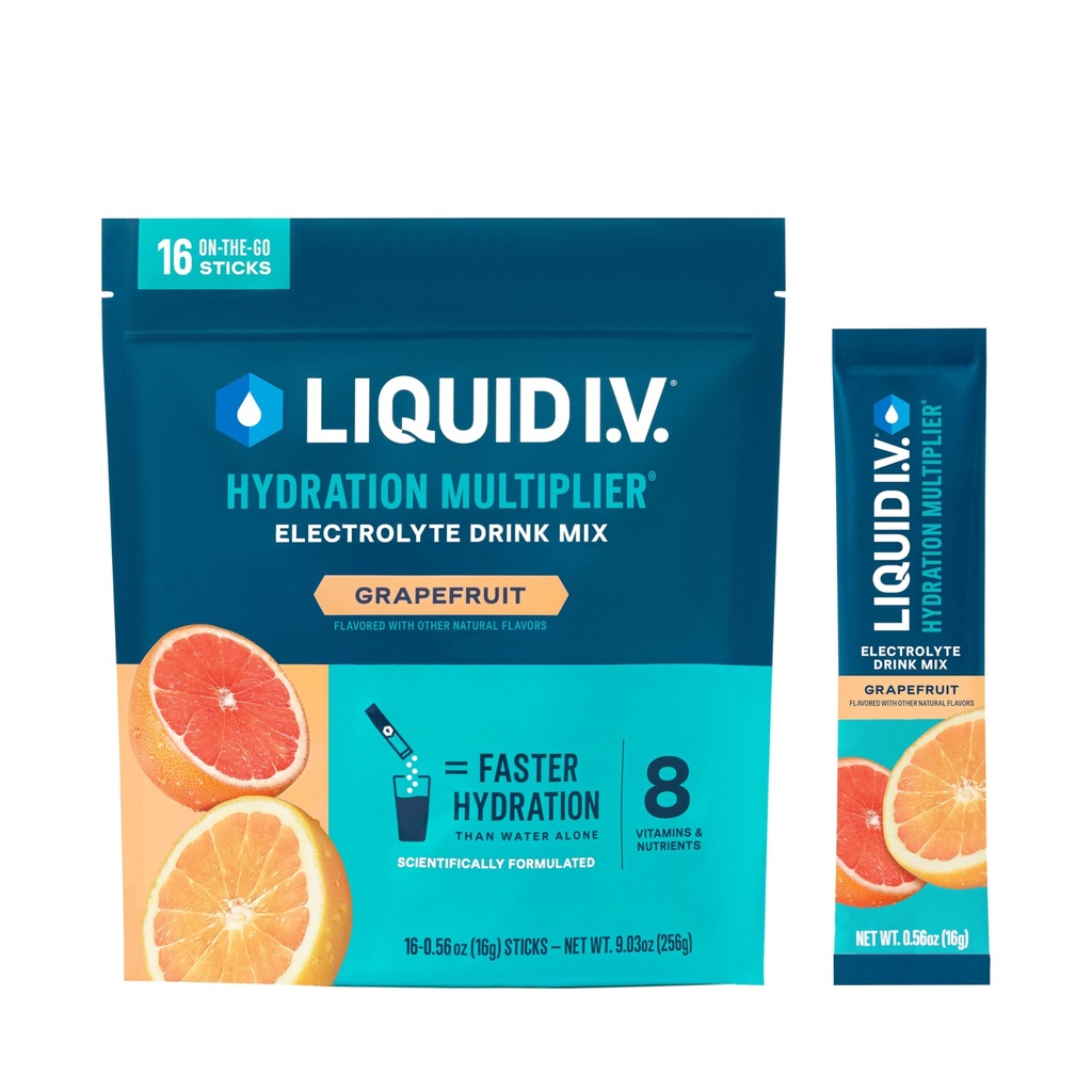 Liquid I.V. ® Hydration Multiplier - Grapefruity 124; Electrolyte Powder Drink Mix 124; 1 balení (16 porcí)