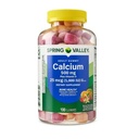 Jarní údolí vápník 500 mg Plus vitamin D 25 mcg Bone Health Dietární dodatek Gummies, 100 Count + DRI Store Sticker.