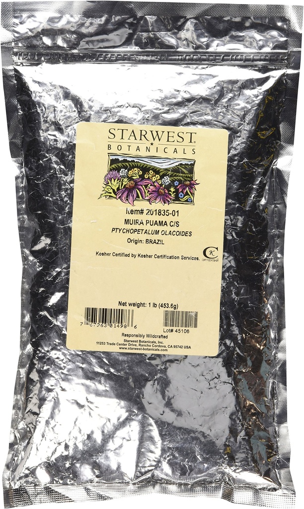 Muira Puama Cut & Sifted - Ptychoptetalum olacoides, 1 LB,
