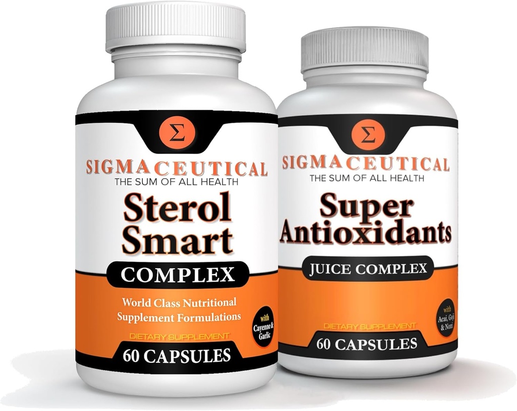 Niacin - Beta Sitosterol - Policosanol - Rostlinné steroly - Česnek - Cayenne dodatek Plus Super Antioxidant Dodatek - Goji Berry, Acai Berry, Mangosteen, Resveratrol, Pomegranate & Noni