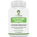 VitaMonk Nízká Histamin Probiotika Boj Histamin Intolerance a podpora vyvážená Gut zdraví - Histamin Free Probiotic pro ty, kteří hledají zlepšení v oblasti zdraví s Histamin Control - 60 Kapsle