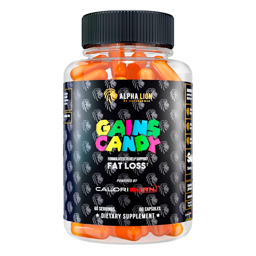 ALPHA LION zisky Candy, pilulky, které podporují hubnutí, energetické doplňky, 100% přírodní extrakt, kalorie spalování, reguluje zdravý metabolismus, 60 Kapsle (Tuk Ztráta - CaloriBurn ®)