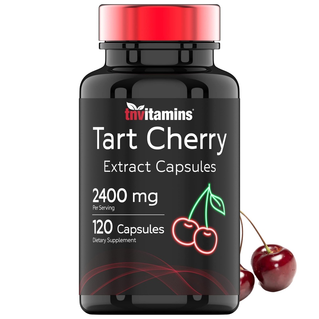 Tart Cherry Kapsle (2400 MG - 120 hrabě) 124; z Montmorency Cherry Extract 124; Poskytuje antioxidanty, antokyaniny, & Phytonutrients current 124; Tart Cherry for Sleep and More! 124; Non- GMO, Made in USA!