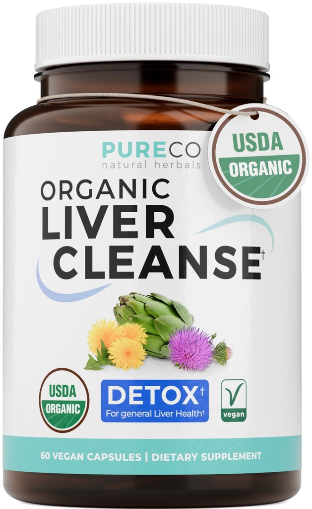 USDA Organic Milk Thistle and Dandelion Root - Silymarin Milk Thistle Jaterní Detox Extract with Artichocol Extract for Completial Jaterní Support - Vegan Non- GMO & Lab Ověřeno (1 měsíční dodávka)
