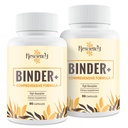 Detox Binder Dodatek - Aktivované Charcoal, Zeolite, Bentonit Clay, Mléčné Thistle, Proprietární směsi - Játra & Gut, Max Absorpce, 180 Vegan Kapsle