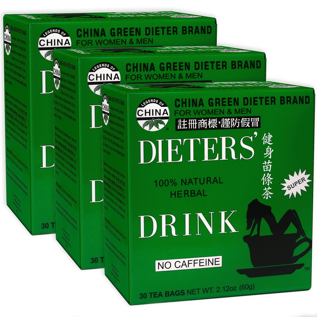 Strejda Lee Senna Tea 3-Pack - Green Dieter 's Drink, Caffeine-Free 100% přírodní bylinné detox & stravovací podpora, 30 Ct Každý