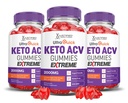 (3 Pack) Ultra rychlé Keto ACV Gummies Extreme 2000MG Ultraquick Keto Gummies Apple Cider Ocet obohacený Pomegranate Beet Juice Powder B12 Vegan Non GMO 180 Gummys