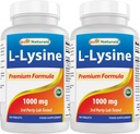 Nejlepší Naturals L- Lysin 1000mg 180 tablet (180 Počet (balení po 1)) (2 láhve)
