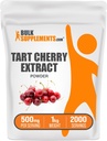BulkSupplements.com Tart Cherry Extract Powder - Tart Cherry Supplement, Herbal Supplement - Antioxidant Source, Gluten Free, 500mg na Serving, 5kg (11 liber) (balení po 5)