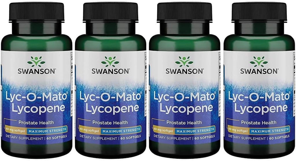 Swanson Super- Síla LYC- O- Mato Lycopene 40 miligramů 60 Sgels (4 balení)