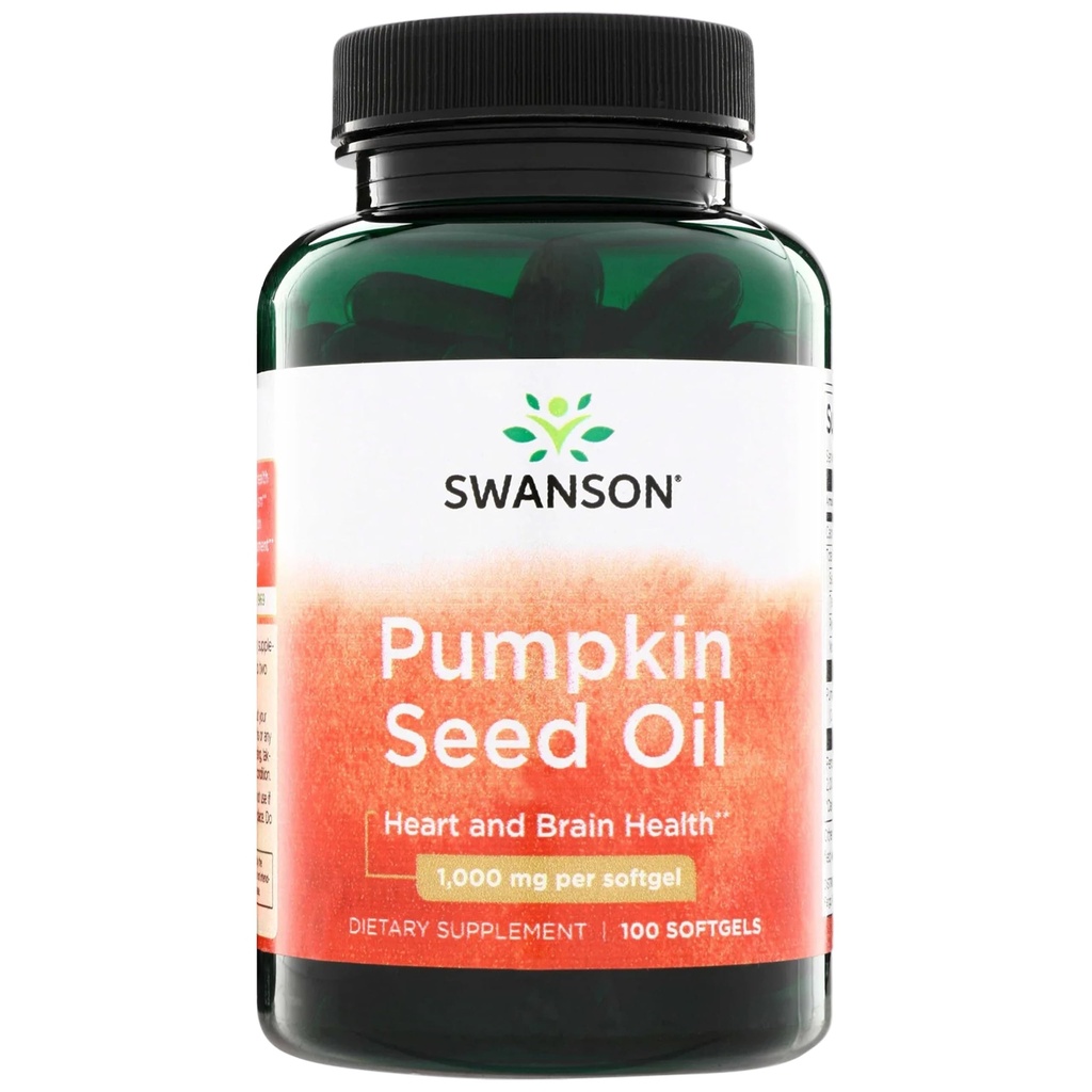 Swanson Pumpkin Seed Oil - High Bioavailable EFA - (100 Softgel Kapsle, 1000mg každý)
