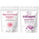 Micro Ingredients Multi kolagen protein Powder 2lbs & Myo & D- Chiro Inositol Powder Bundle 2 Balení 124; Grass- Fed Collagen Peptides Plan124; Inositol dodatek pro ženy