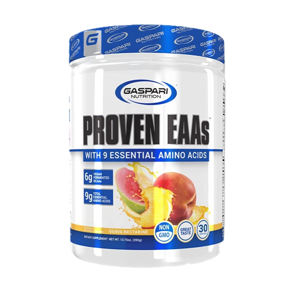 Gaspari Nutrition Proven EAAs, Vegan Fermented EAAs, Enhances Recovery & Doplňuje Electrolytes, Non GMO (30 Servings, Guava Nectarine)