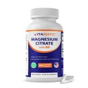 Vitamatic Magnesium Citrát 500 mg na servírování - 180 Vegetariánských kapslí (Poskytuje 150 mg Elemental Magnesium) - Přidáno B6 pro maximální absorpci - Podporuje svalovou, společnou a srdeční péči *