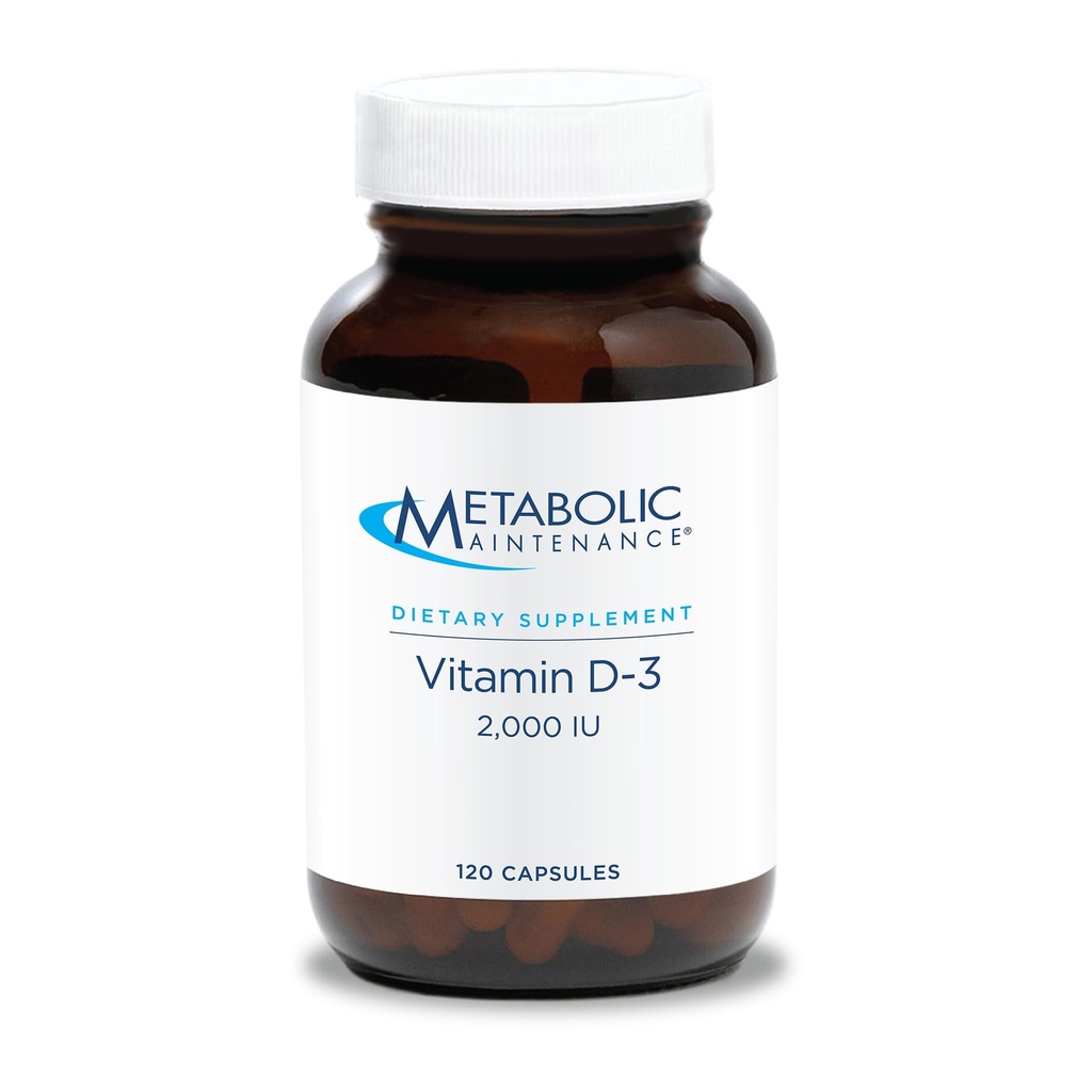 Metabolická údržba Vitamin D-3 2000 IU - Superior Absorpce D3 s vitaminem C - Kostní, imunitní, Mood + Kardiovaskulární Supplementary Supplementary Supplementary, No Filler (120 Kapsle)