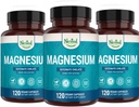 Nested Naturals Magnesium Glycinate Chelate CLAS124; doplněk hořčíku pro svalové křeče, relaxace, & Sleep Support CLAS124; 100% Chelated Albion TRACCS Buffered Magnesium Glycinate 200mg CLAS124; (3- Pack)