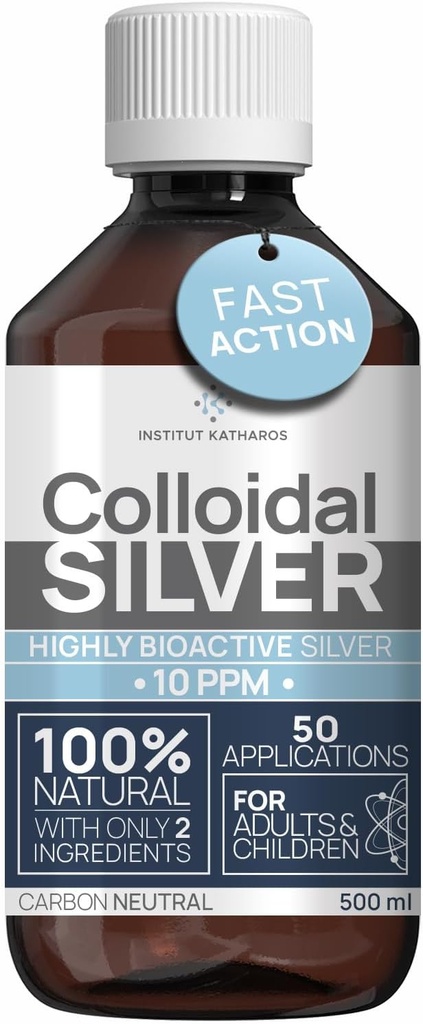 Koloidní stříbro Liquid 8 fl oz 10 PPM - Bioaktivní Hydrosol Silver Voda - Přírodní imunitní podpora Nano Sol doplněk řešení - Kvalita iontové minerály - Organic Structured Silver