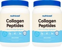 Nutricost Pure Collagen Hydrolysate (Bovine) Powder (2 Pack) - Grass Fed Bovine Collagen, 1LB per Bottle