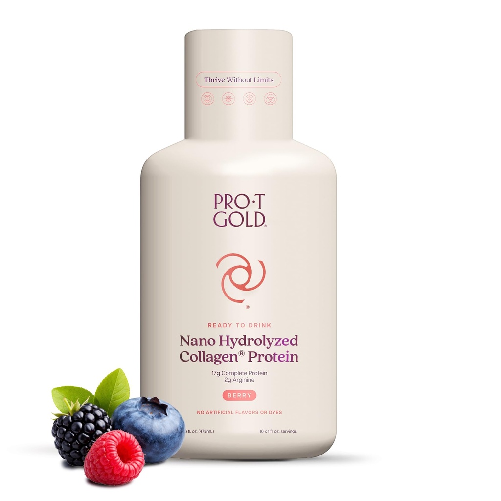 ProT GOLD Berry Sugar Free Liquid Protein Shot - 16oz Anti Aging. Dokázané posílení imunity. Vzorec Důvěryhodný 4000 + lékařské vybavení pro kompletní výživu bílkovin a osvědčené 2X rychlejší léčení