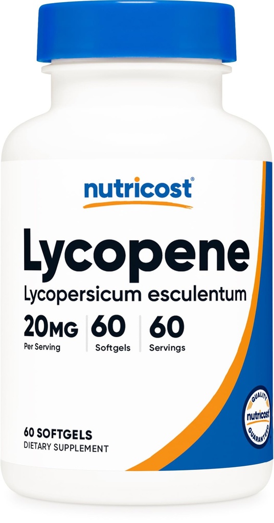 Nutricost Lycopen (20mg) 60 Softgels - Gluten Free, Non- GMO