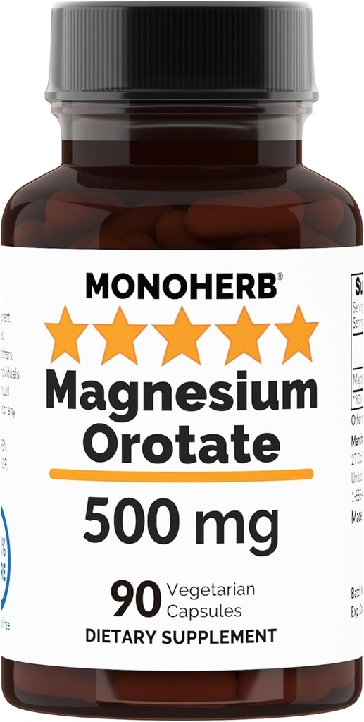 Orotace hořčíku 500 mg v jedné tobolce 90 Vegetariánských tobolek