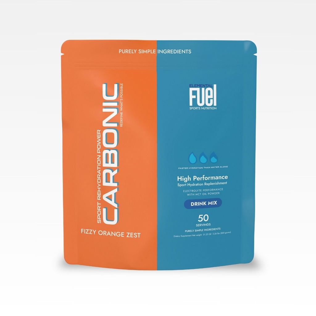 Karbonická pomerančová zest Hydratace & MCT olejové prachové výživy - First- Ever Advanced Electrolyte & MCT Formule, Vylepšení hydratace, Trvalá energie, & Recovery - 50 Služeb