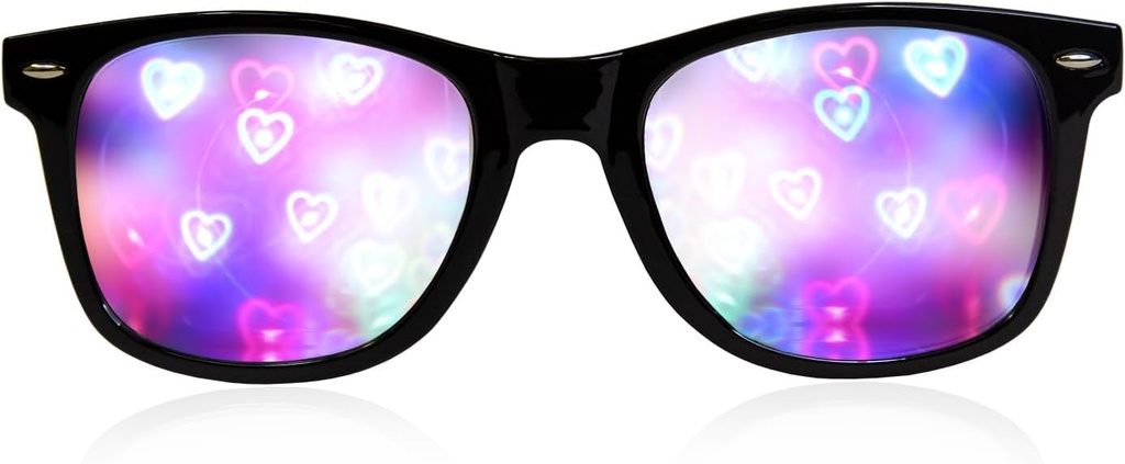 Ultimate Difraction Brýle - 3D Rainbow Heart Effect - Great Edm, Concert, a Rave Accesory