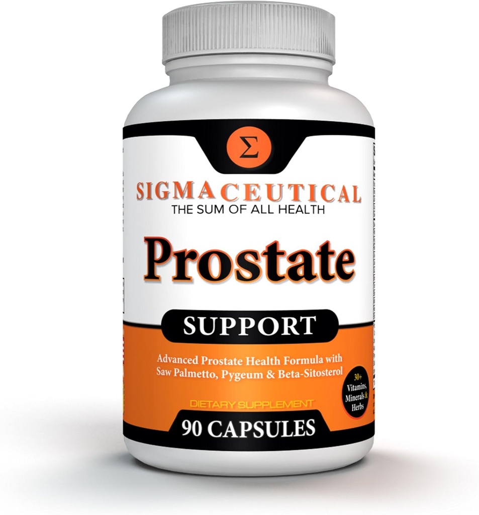Komplex podpory prostaty - Saw Palmetto & Beta Sitosterol s Pygeum Bark - Denní Nutriční průtok podpora pro muže - 90 Přírodní rostlinný sterol Kapsle