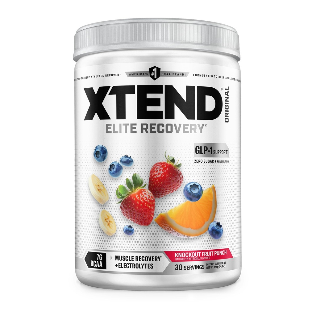 Xtend Original BCAA Powder 7g BCAA a 2.5g L-glutamin, Cukr zdarma příspěvek cvičení Muscle Recovery drink s aminokyselin pro muže a ženy, 30 Služeb