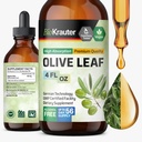 BIO KRAUTER Olive Leaf Extract Liquid - Olive Leaf tinktura pro imunitní podporu - Alkohol a cukr zdarma - Vegan kapky 4 Fl.Oz.