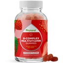 Vitamin B Complex Gummies for Adults & Kids - B Vitamins Complex with Thiamin, Riboflavin, Niacin, 6, 12 and Folate - Blend Supplement for Nervous System Support Energy & High Strength - 60 Gummies