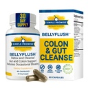 BellyFlush - Gentle Colon & Gut Cleanse dodatek s mlékem Thistle & Bentonit Clay - Podporuje zácpu, Debloat, Digestive Detox & Flushing - 60 Kapsle
