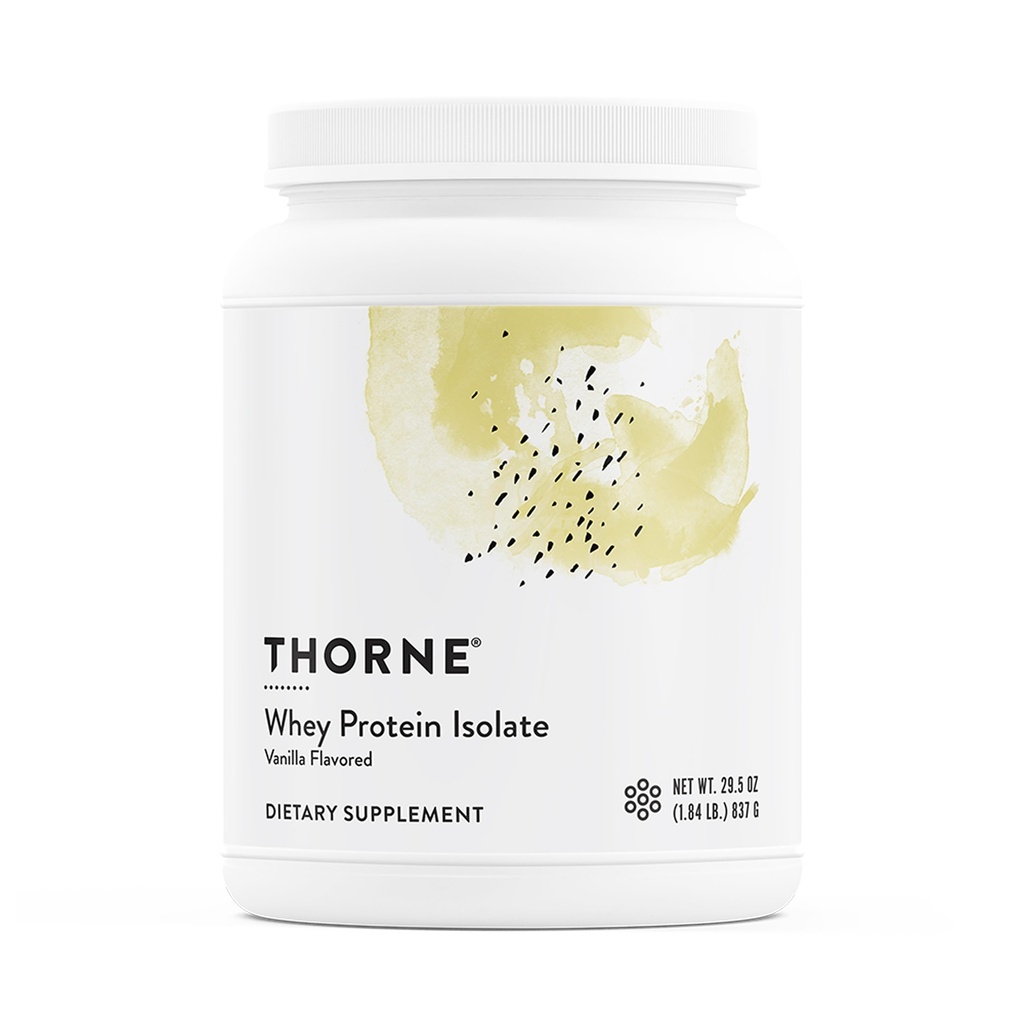THORNE - Syrovátkový protein izolát - 21 gramů Easy- to- Digest syrovátkového proteinu prášek - NSF Certified for Sport - Vanilla - 29.5 Ounces - 30 Služeb