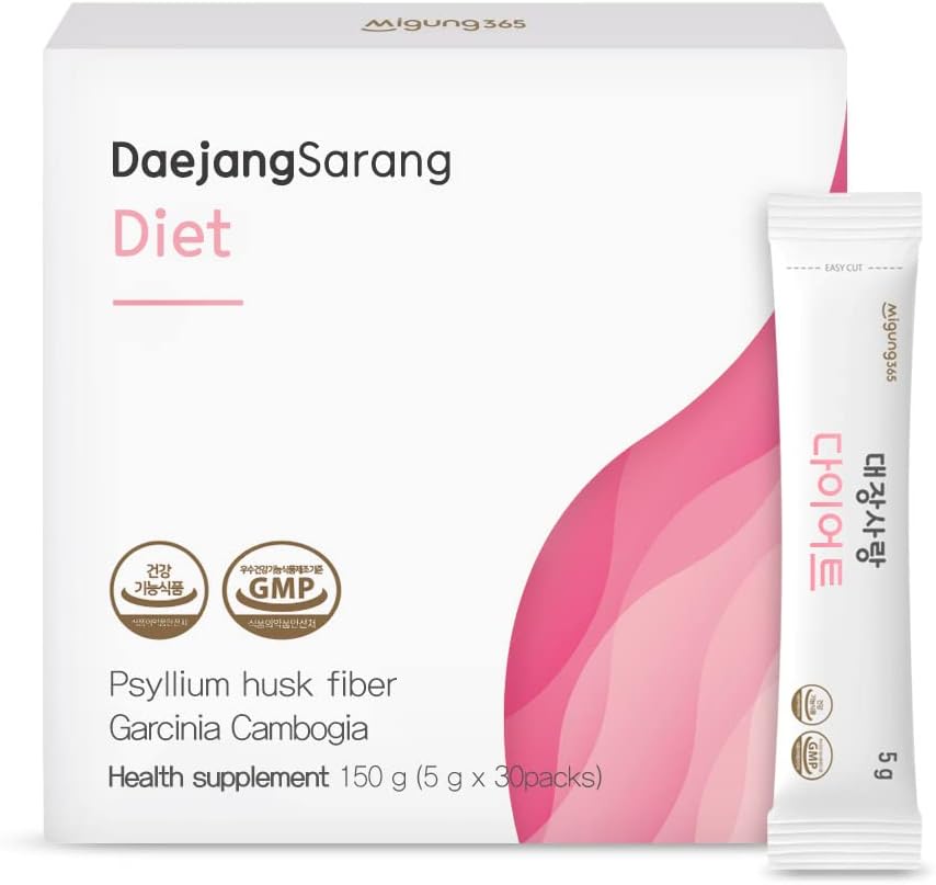 Daeyang Sarang (Garcinia Cambogia, 30 Sticks) - Psylium Husk Fiber dodatek, stravitelné zdraví a zácpa úlevu. Plant- based Ingredients, Extra Strength 5 500 mg & HCA 780mg.
