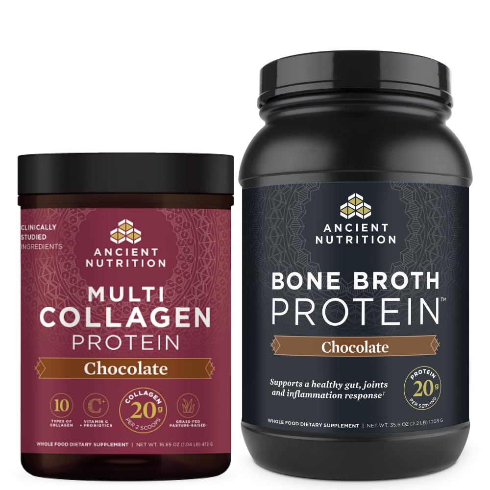 Antický nutriční vícekolagenový proteinový prášek, čokoláda, 40 porcí + prášek z kostní dřeně, čokoláda, 40 porcí